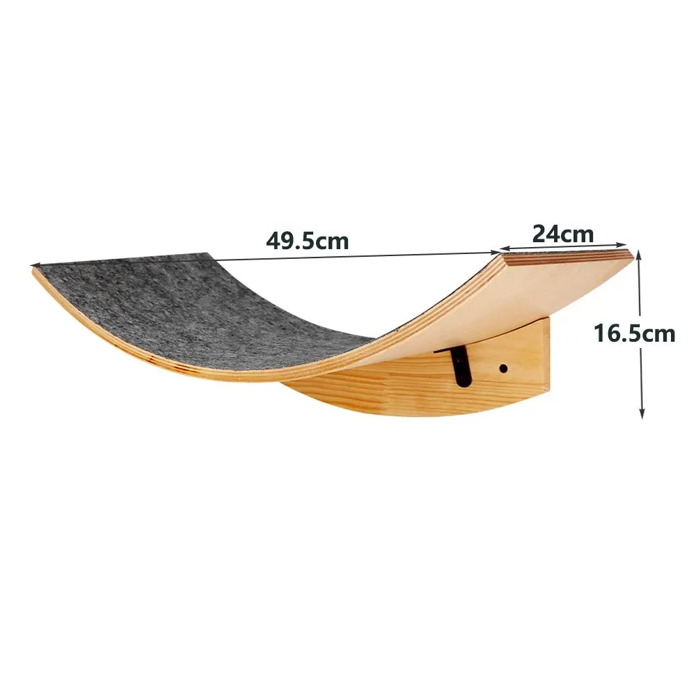 Wall Mounted Cat Tree with Hammock & Climbing Shelves | Indoor Kitty Co