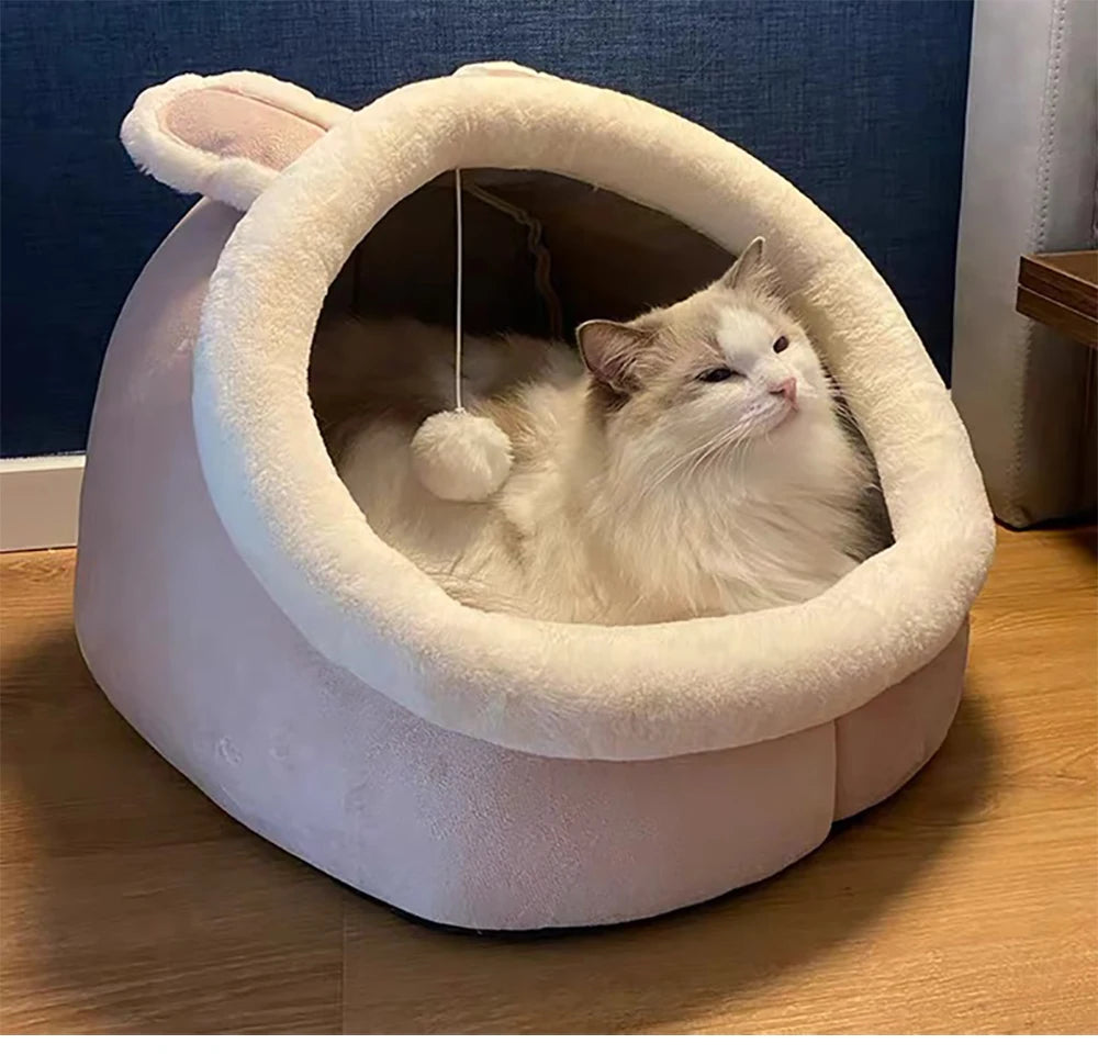 Cosy Cat Bed with Hanging Toy | Indoor Kitty Co