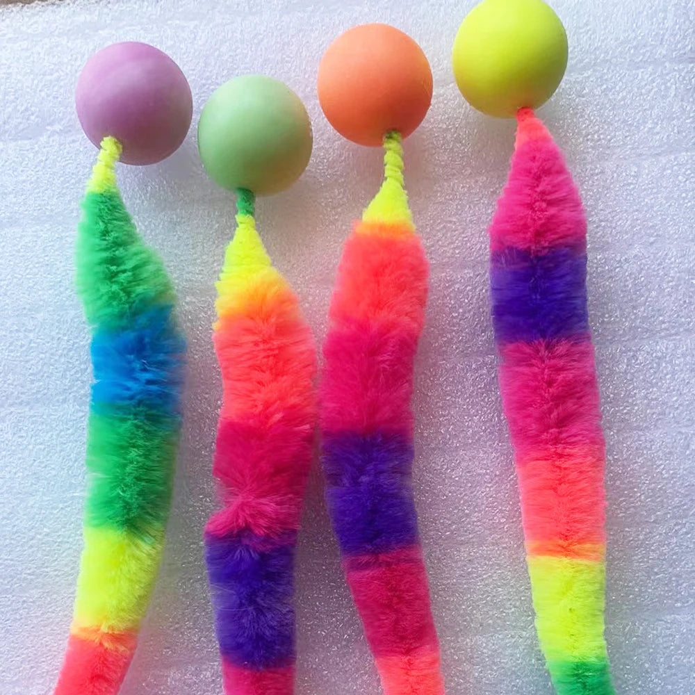 Colourful Bouncing Ball & Caterpillar Toy Set | Indoor Kitty Co