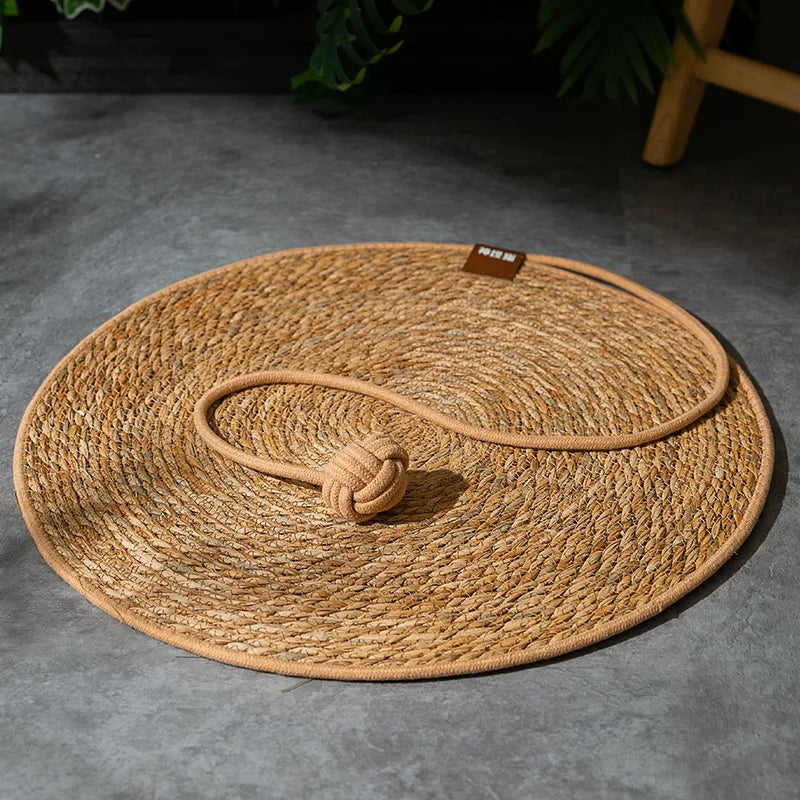 Rattan Cat Scratcher Mat — Nail Sharpener & Furniture Protector | Indoor Kitty Co