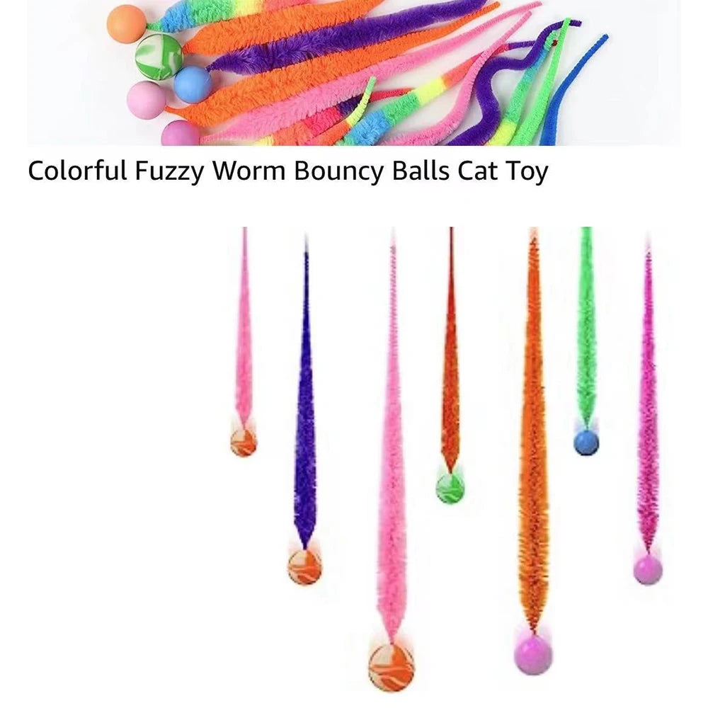 Colourful Bouncing Ball & Caterpillar Toy Set | Indoor Kitty Co