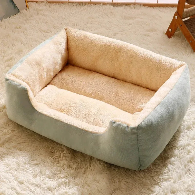 Plush Winter Cat Bed Cushion