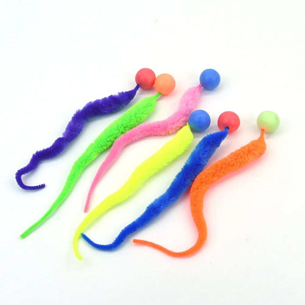 Colourful Bouncing Ball & Caterpillar Toy Set | Indoor Kitty Co