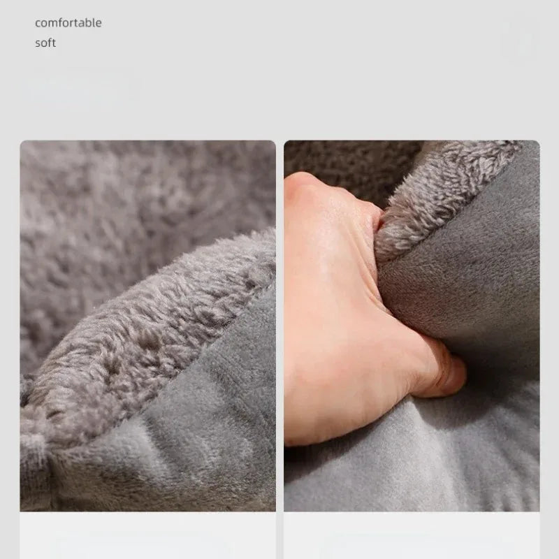 Plush Winter Cat Bed Cushion