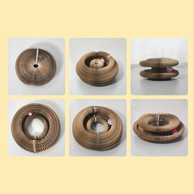 Round Corrugated Scratch & Play Cat Toy | Indoor Kitty Co