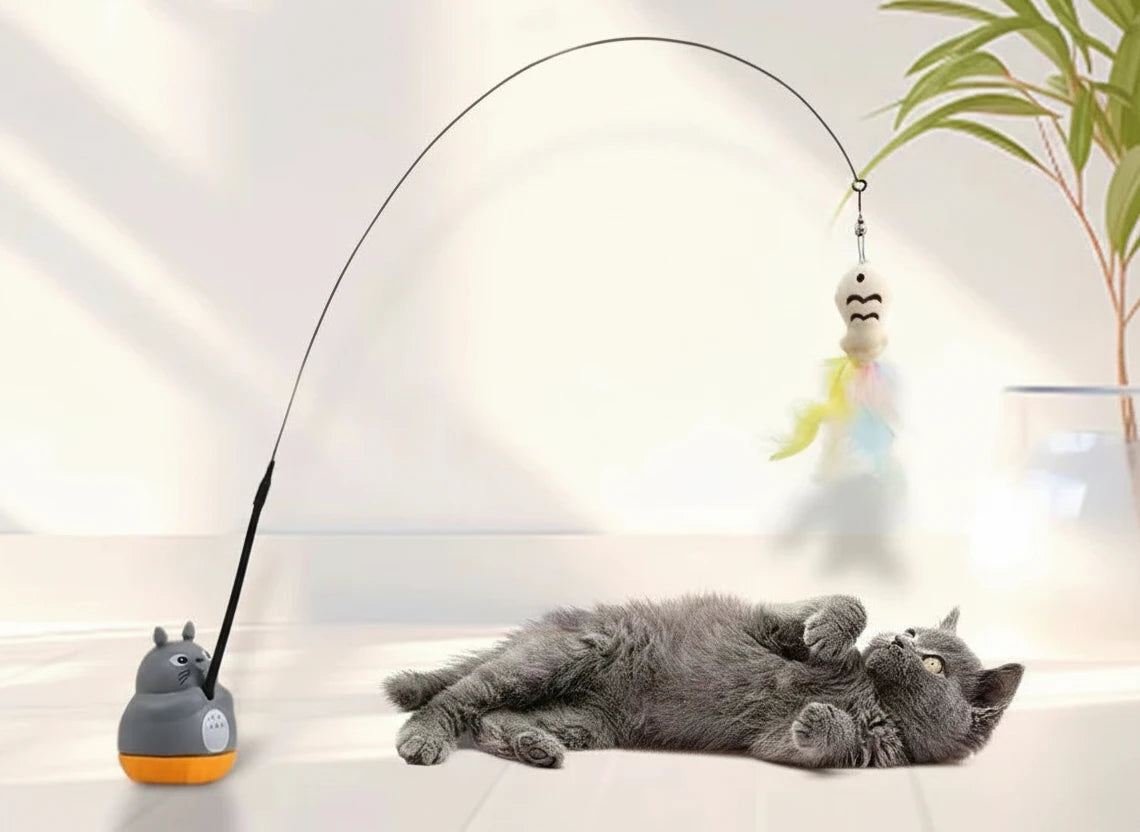 Feather Wand Cat Teaser Toy | Indoor Kitty Co