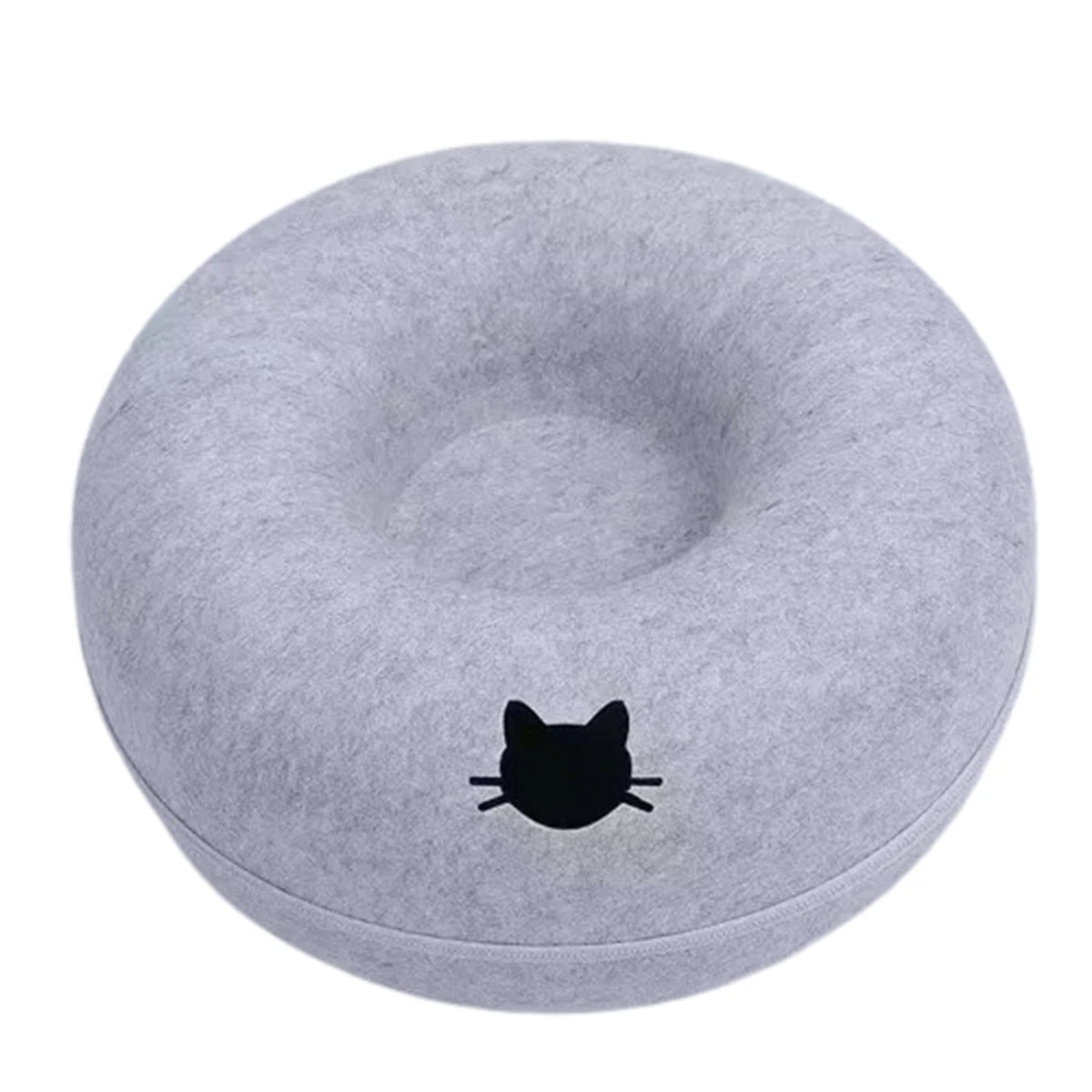 Donut Cat Bed & Interactive Felt Tunnel Toy | Indoor Kitty Co