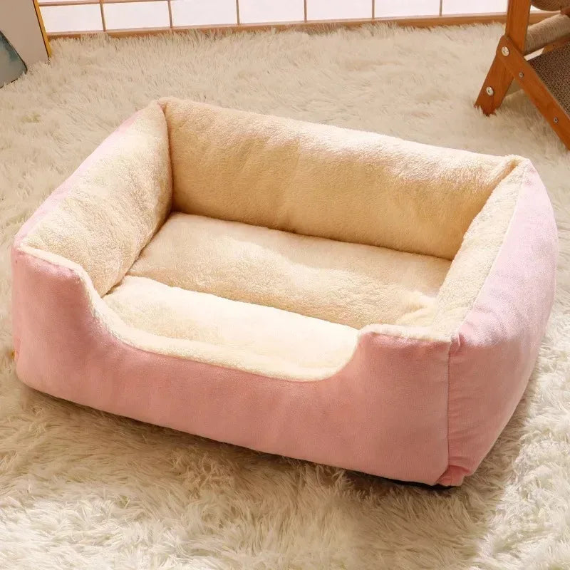Plush Winter Cat Bed Cushion