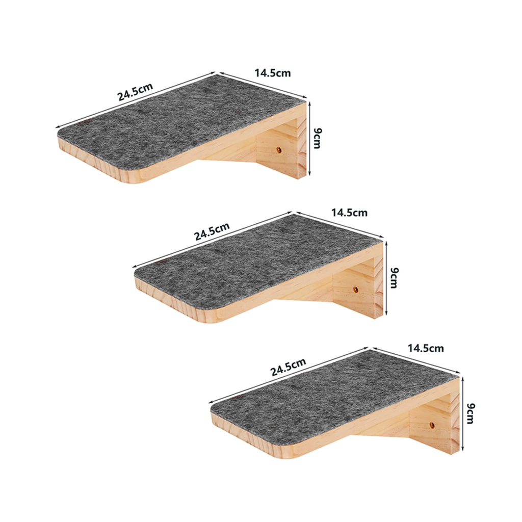 Wall Mounted Cat Tree with Hammock & Climbing Shelves | Indoor Kitty Co