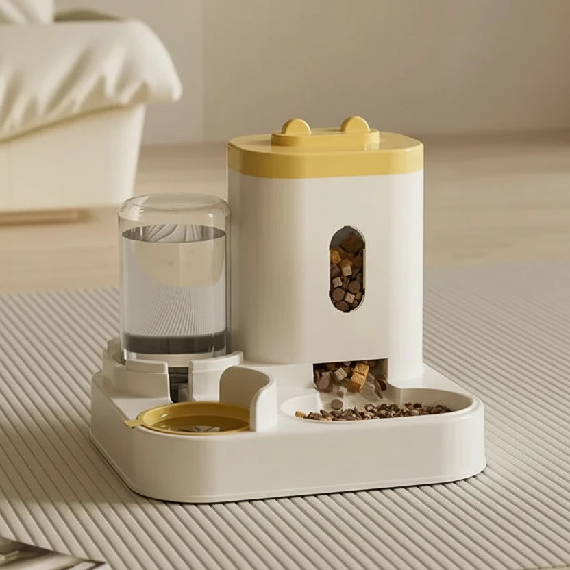 Automatic Cat Feeder & Water Fountain with Large Capacity Dispenser | Indoor Kitty Co
