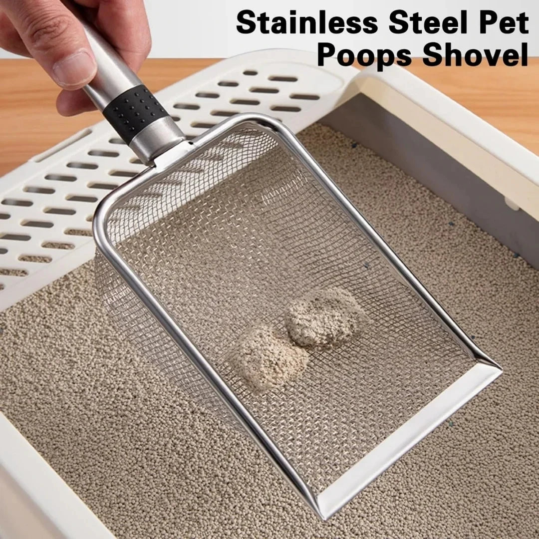Stainless Steel Cat Litter Scoop | Indoor Kitty Co