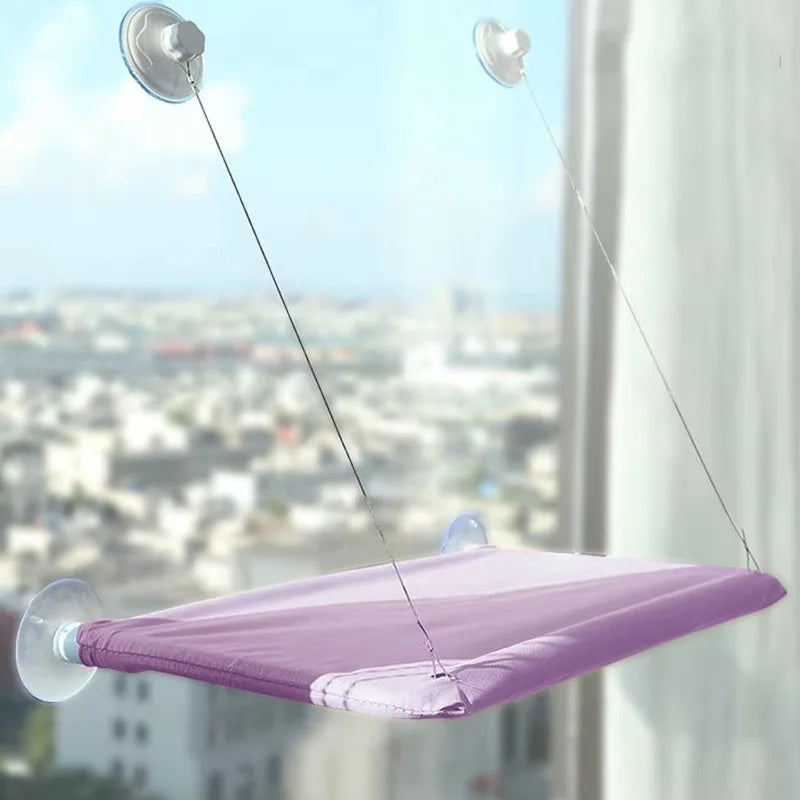 Ultra Soft Cat Window Hammock — Securely Mounted Cat Perch | Indoor Kitty Co