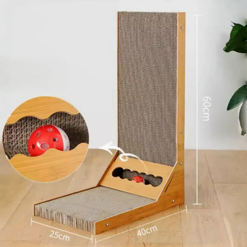 Wooden Cat Scratching Post | Indoor Kitty Co