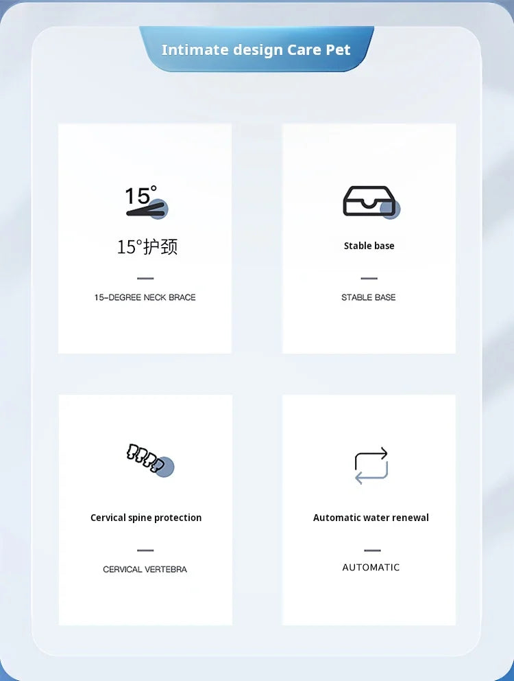 3-in-1 Tilted Cat Food & Water Bowl Set with Gravity Bottle | Indoor Kitty Co