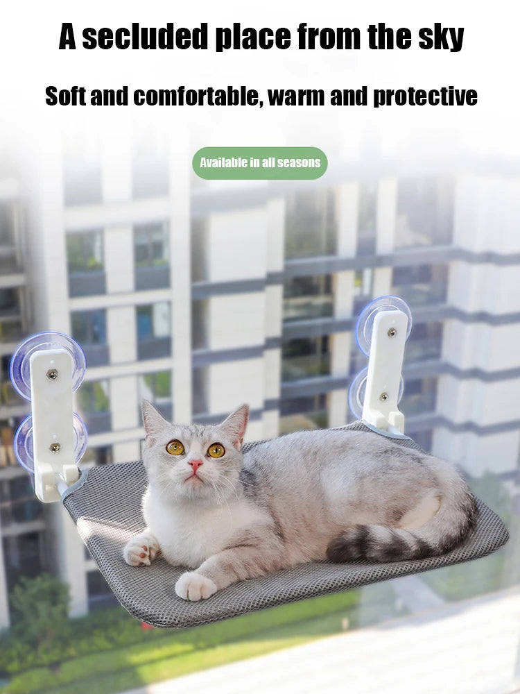 Foldable Cat Window Hammock with Double Suction Cups | Indoor Kitty Co