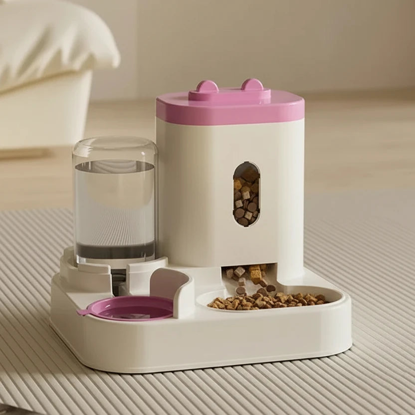 Automatic Cat Feeder & Water Fountain with Large Capacity Dispenser | Indoor Kitty Co