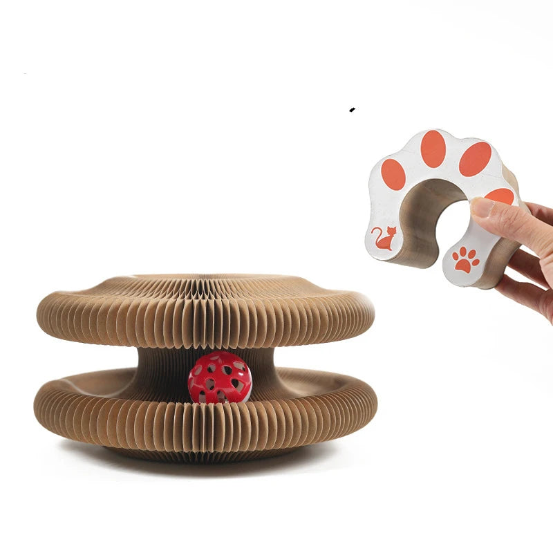 Round Corrugated Scratch & Play Cat Toy | Indoor Kitty Co
