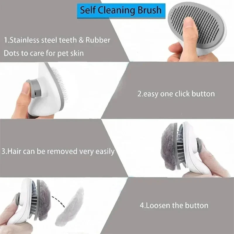 Self-Cleaning Dematting Cat Brush