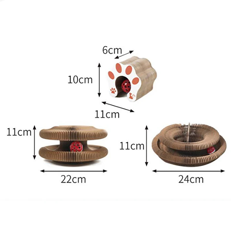 Round Corrugated Scratch & Play Cat Toy | Indoor Kitty Co