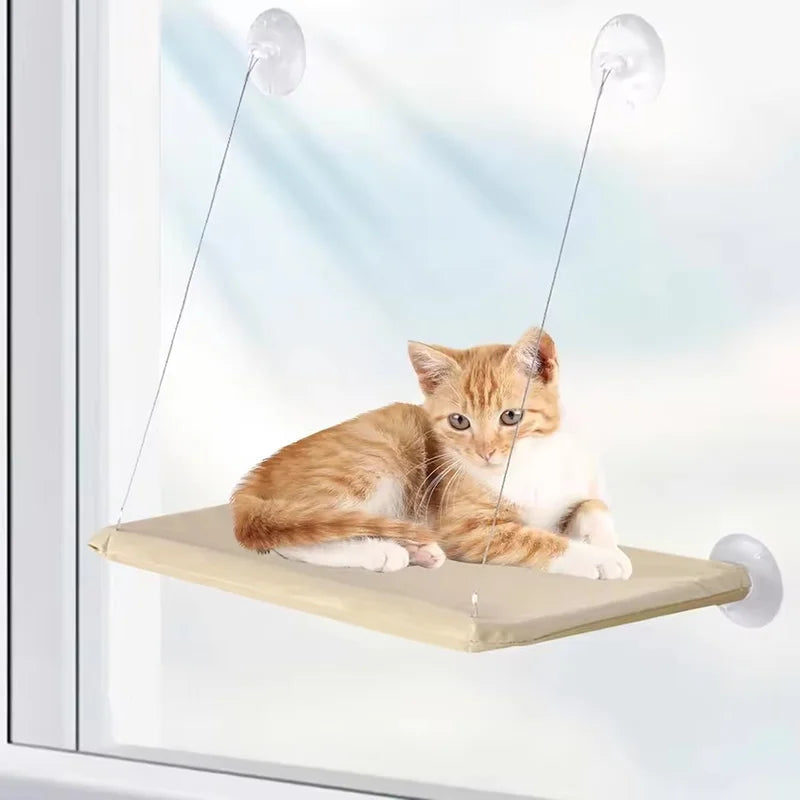 Ultra Soft Cat Window Hammock — Securely Mounted Cat Perch | Indoor Kitty Co