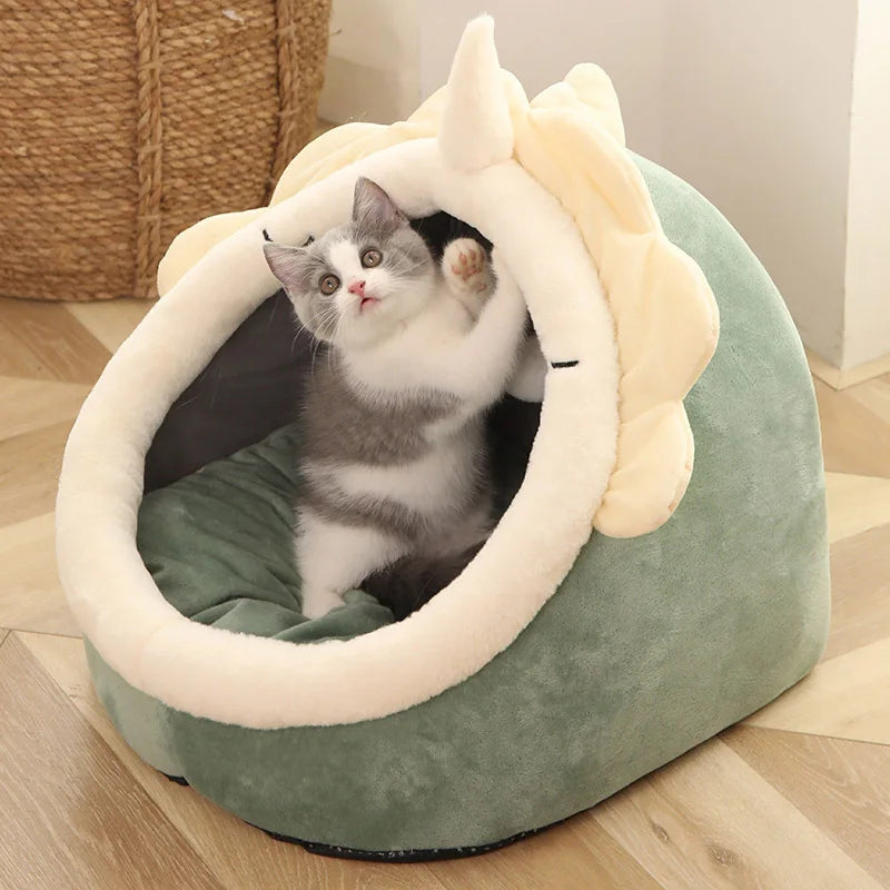 Cosy Cat Bed with Hanging Toy | Indoor Kitty Co