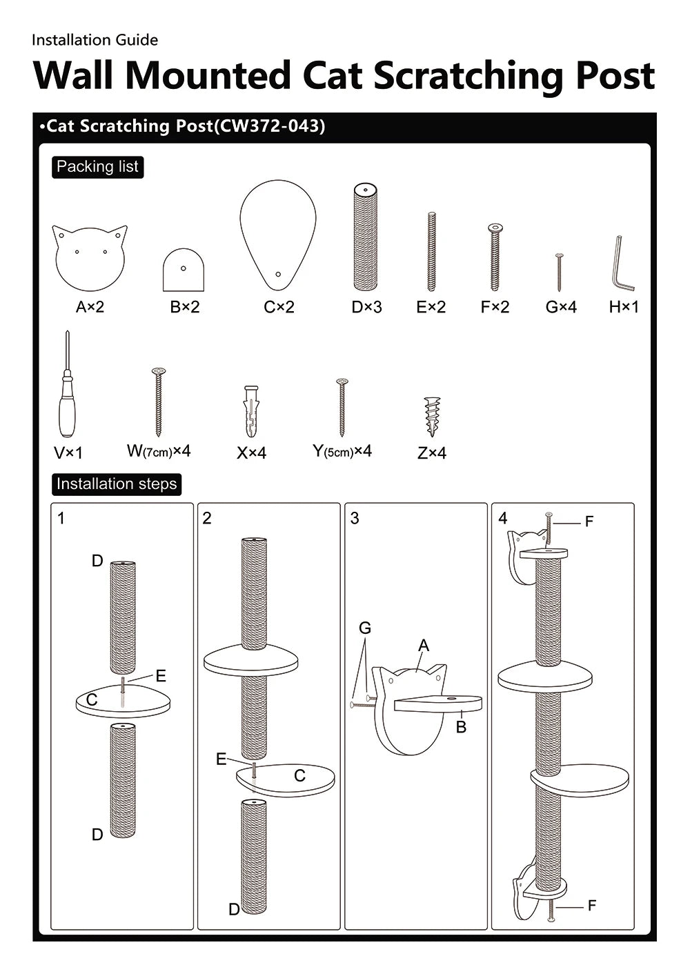 Cat Scratching Post with 2 Perches | Indoor Kitty Co