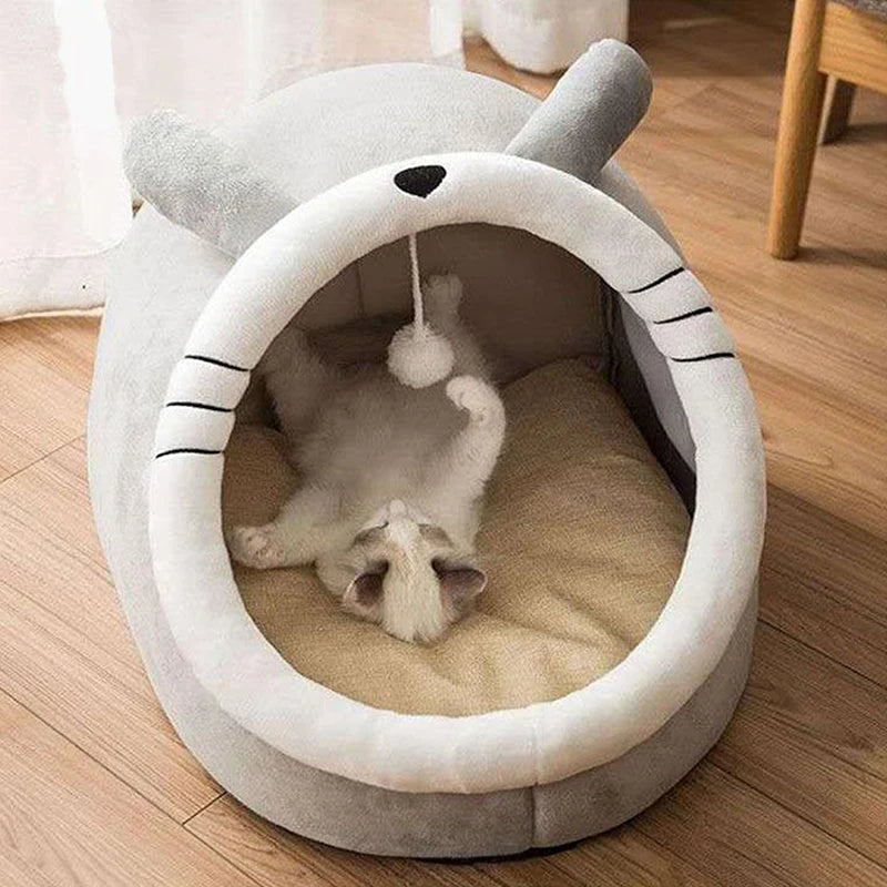 Cosy Cat Bed with Hanging Toy | Indoor Kitty Co