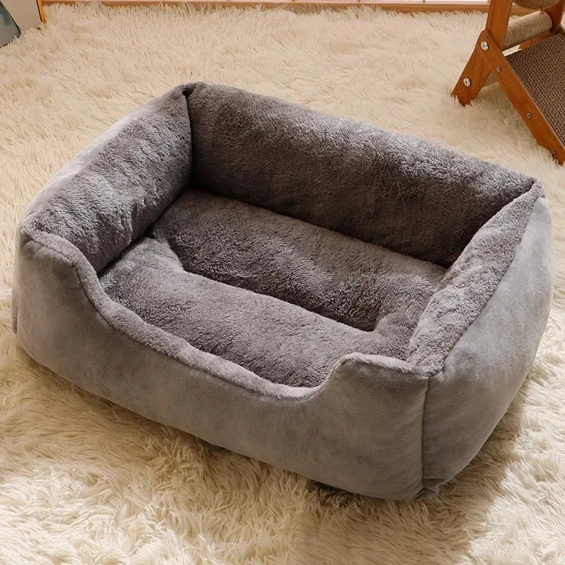 Plush Winter Cat Bed Cushion