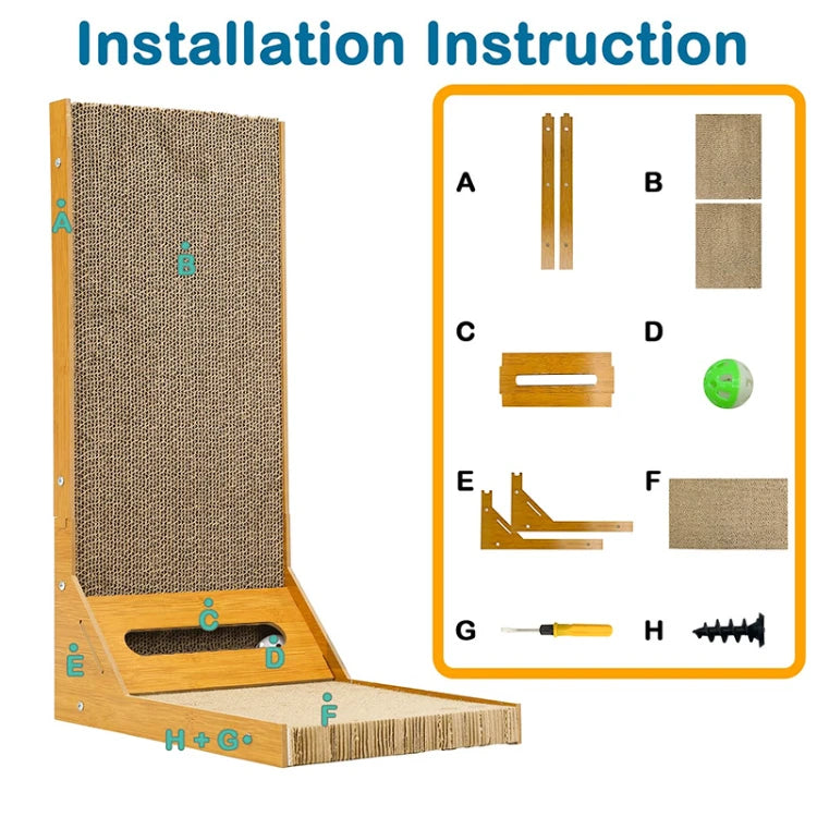Wooden Cat Scratching Post | Indoor Kitty Co