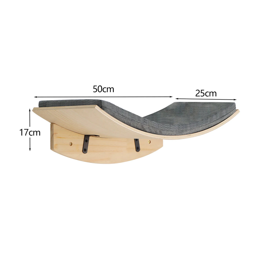 Wall Mounted Cat Tree with Hammock & Climbing Shelves | Indoor Kitty Co