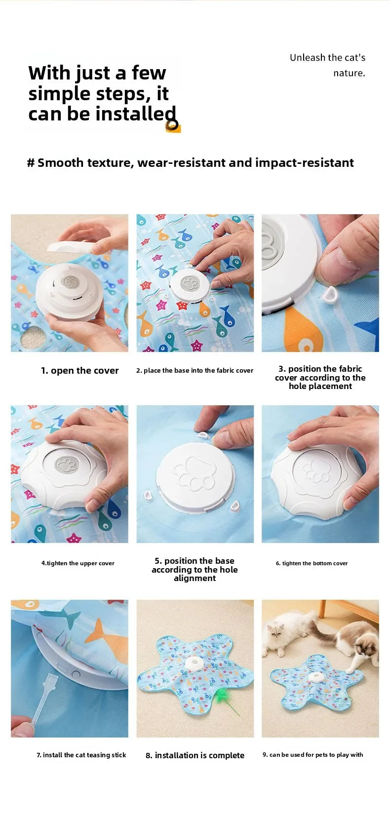 Automatic Electric Cat Turntable Toy | Indoor Kitty Co