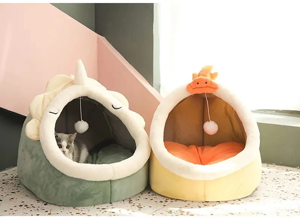 Cosy Cat Bed with Hanging Toy | Indoor Kitty Co