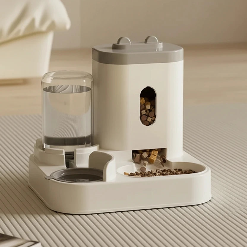 Automatic Cat Feeder & Water Fountain with Large Capacity Dispenser | Indoor Kitty Co
