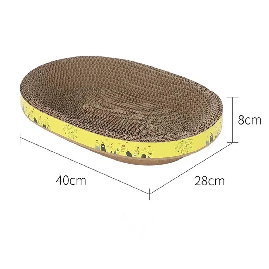 Oval Corrugated Cat Scratch Board | Indoor Kitty Co