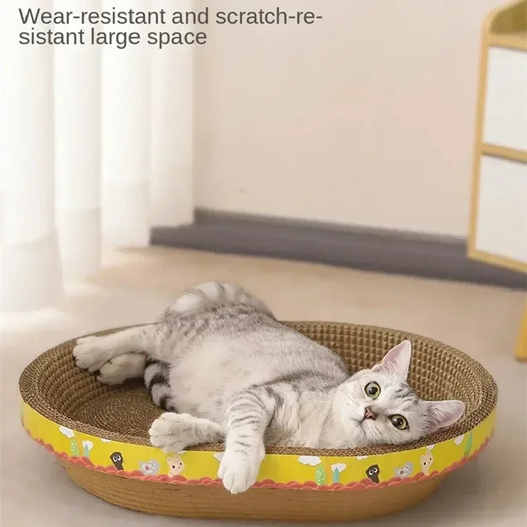 Oval Corrugated Cat Scratch Board | Indoor Kitty Co