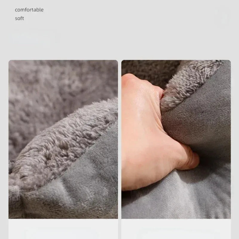 Plush Winter Cat Bed Cushion