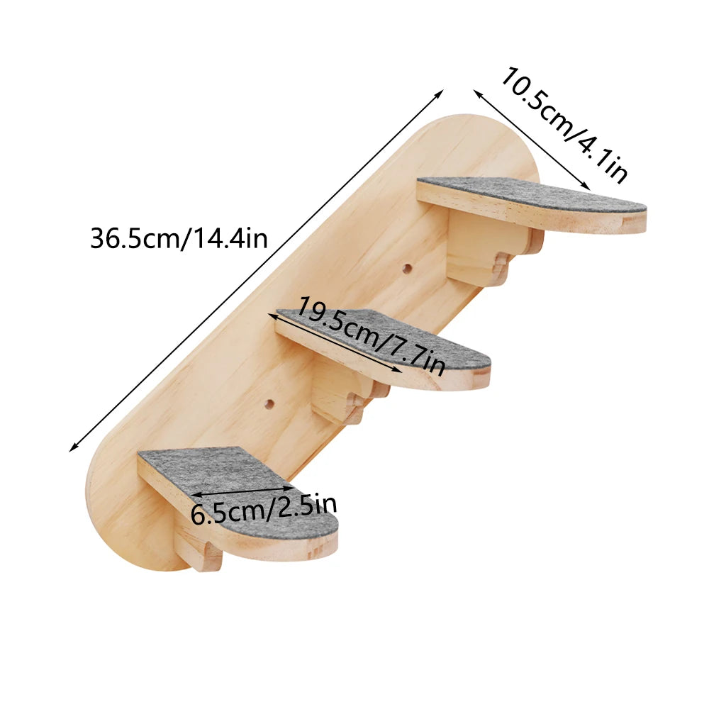 Wall Mounted Cat Tree with Hammock & Climbing Shelves | Indoor Kitty Co