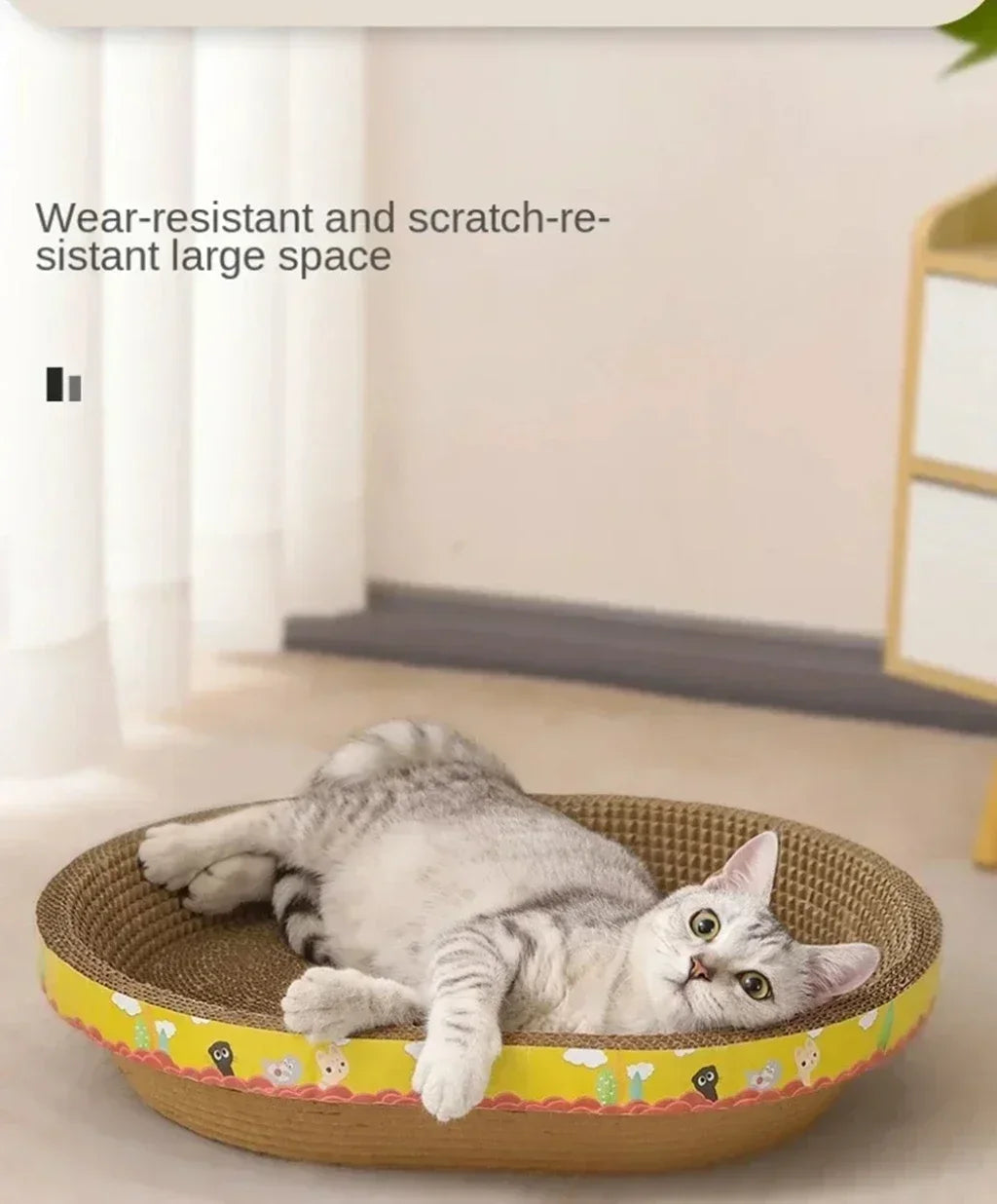 Oval Corrugated Cat Scratch Board | Indoor Kitty Co